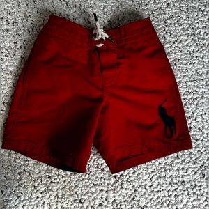 Polo Ralph Lauren Boys Big Pony Red Swim Trunks